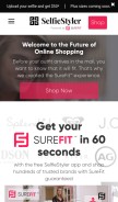 How selfiestyler.com looks like on a mobile device such as an iPhone.