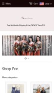 How selinadress.com looks like on a mobile device such as an iPhone.