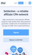 How sellaction.net looks like on a mobile device such as an iPhone.