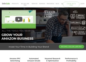How sellerlabs.com looks like on a tablet such as an iPad.