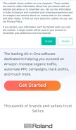 How sellics.com looks like on a mobile device such as an iPhone.