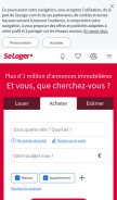 How seloger.com looks like on a mobile device such as an iPhone.