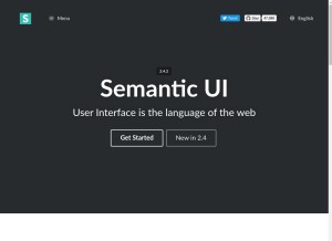How semantic-ui.com looks like on a tablet such as an iPad.