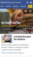 How seminolestate.edu looks like on a mobile device such as an iPhone.