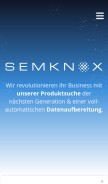 How semknox.com looks like on a mobile device such as an iPhone.