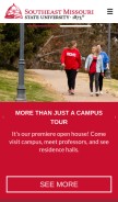 How semo.edu looks like on a mobile device such as an iPhone.