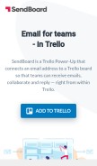 How sendboard.com looks like on a mobile device such as an iPhone.