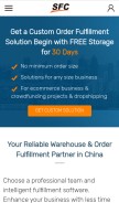 How sendfromchina.com looks like on a mobile device such as an iPhone.