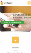 How sendthisfile.com looks like on a mobile device such as an iPhone.