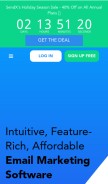 How sendx.io looks like on a mobile device such as an iPhone.
