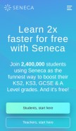 How senecalearning.com looks like on a mobile device such as an iPhone.