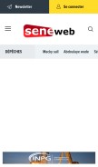 How seneweb.com looks like on a mobile device such as an iPhone.