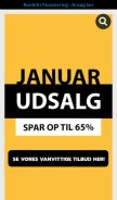 How sengetid.dk looks like on a mobile device such as an iPhone.