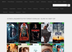 How senhortorrent.com looks like on a tablet such as an iPad.