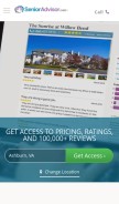 How senioradvisor.com looks like on a mobile device such as an iPhone.
