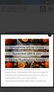 How sensaphone.com looks like on a mobile device such as an iPhone.