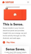 How sense.com looks like on a mobile device such as an iPhone.