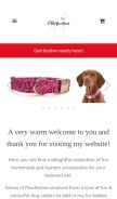 How senseofpawfection.com looks like on a mobile device such as an iPhone.