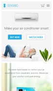 How sensibo.com looks like on a mobile device such as an iPhone.
