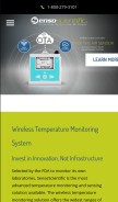 How sensoscientific.com looks like on a mobile device such as an iPhone.