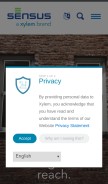 How sensus.com looks like on a mobile device such as an iPhone.