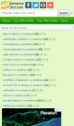 How sentencedict.com looks like on a mobile device such as an iPhone.