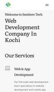 How sentierotech.com looks like on a mobile device such as an iPhone.