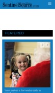 How sentinelsource.com looks like on a mobile device such as an iPhone.