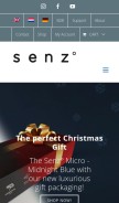 How senz.com looks like on a mobile device such as an iPhone.