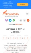 How seo-akademiya.com looks like on a mobile device such as an iPhone.
