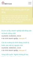 How seo-core.com looks like on a mobile device such as an iPhone.