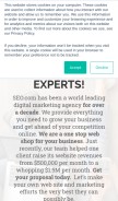 How seo.com looks like on a mobile device such as an iPhone.