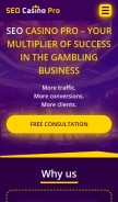 How seocasino.pro looks like on a mobile device such as an iPhone.