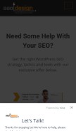 How seodesignsolutions.com looks like on a mobile device such as an iPhone.