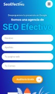 How seoefectivo.com looks like on a mobile device such as an iPhone.