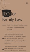 How seoforfamilylawyer.com looks like on a mobile device such as an iPhone.