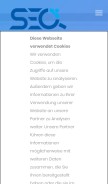 How seolizer.de looks like on a mobile device such as an iPhone.