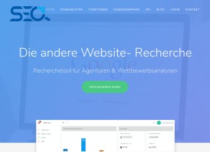 How seolizer.de looks like on a tablet such as an iPad.