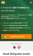 How seoquake.com looks like on a mobile device such as an iPhone.