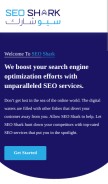 How seoshark.io looks like on a mobile device such as an iPhone.