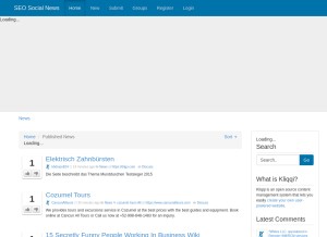 How seosocialnews.info looks like on a tablet such as an iPad.