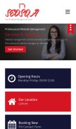 How seosqa.com looks like on a mobile device such as an iPhone.