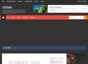 How seotama.com looks like on a tablet such as an iPad.