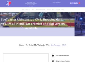 How seotoaster.com looks like on a tablet such as an iPad.