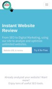 How seotools-best.com looks like on a mobile device such as an iPhone.