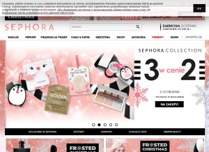 How sephora.pl looks like on a tablet such as an iPad.