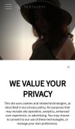How serenata-services.com looks like on a mobile device such as an iPhone.