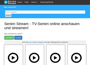 How serienstreamen.de looks like on a tablet such as an iPad.