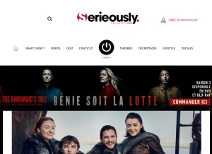How serieously.com looks like on a tablet such as an iPad.