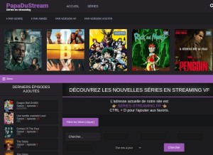 How series-streaming.fr looks like on a tablet such as an iPad.